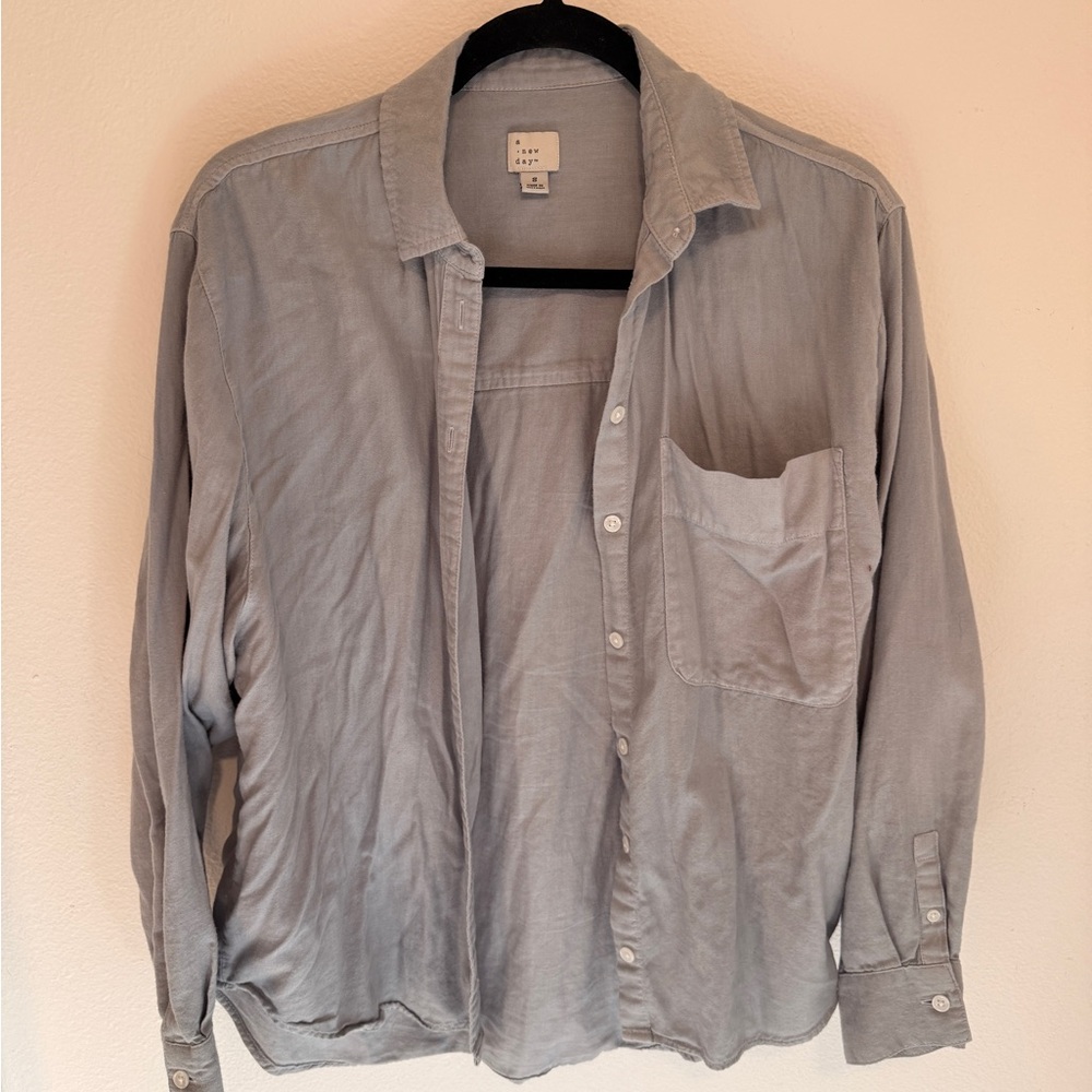 A New Day Light Gray Collared Shirt